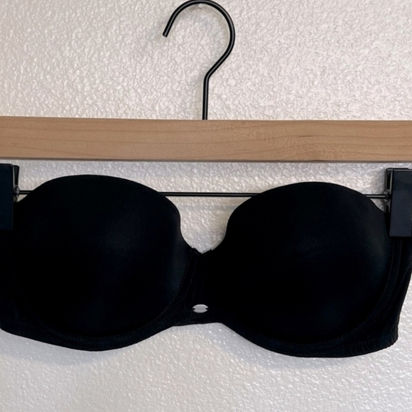 Calvin Klein black naked glamour strapless push up bra 34C - Picture 2 of 5